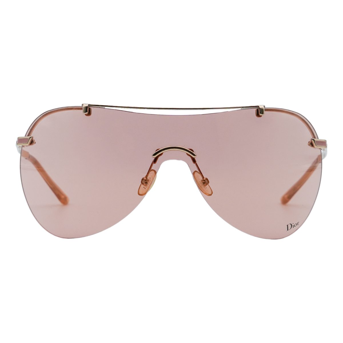 Vintage Dior Air 1 Pink Rimless Shield Star Logo Sunglasses — photo 2