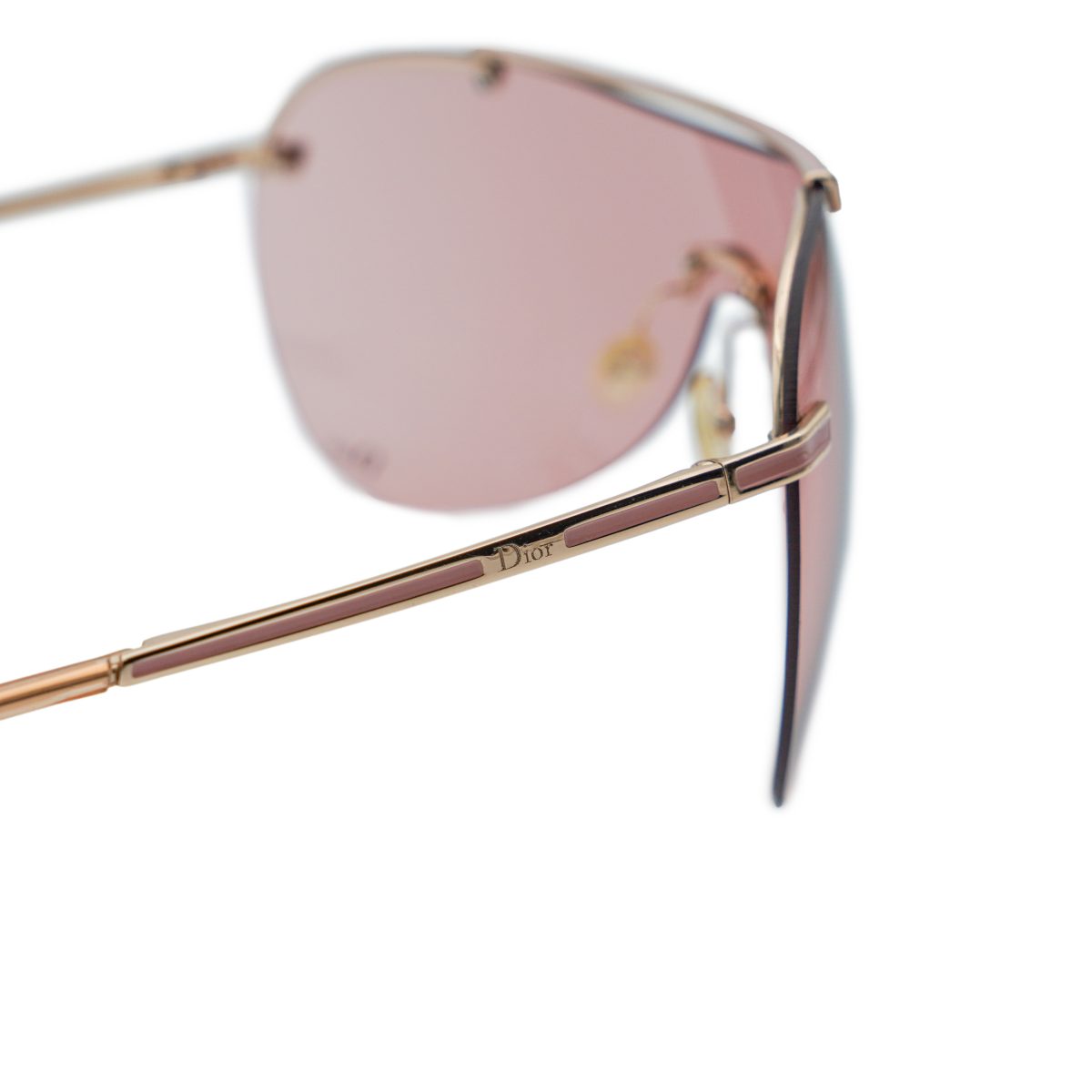 Vintage Dior Air 1 Pink Rimless Shield Star Logo Sunglasses — photo 5