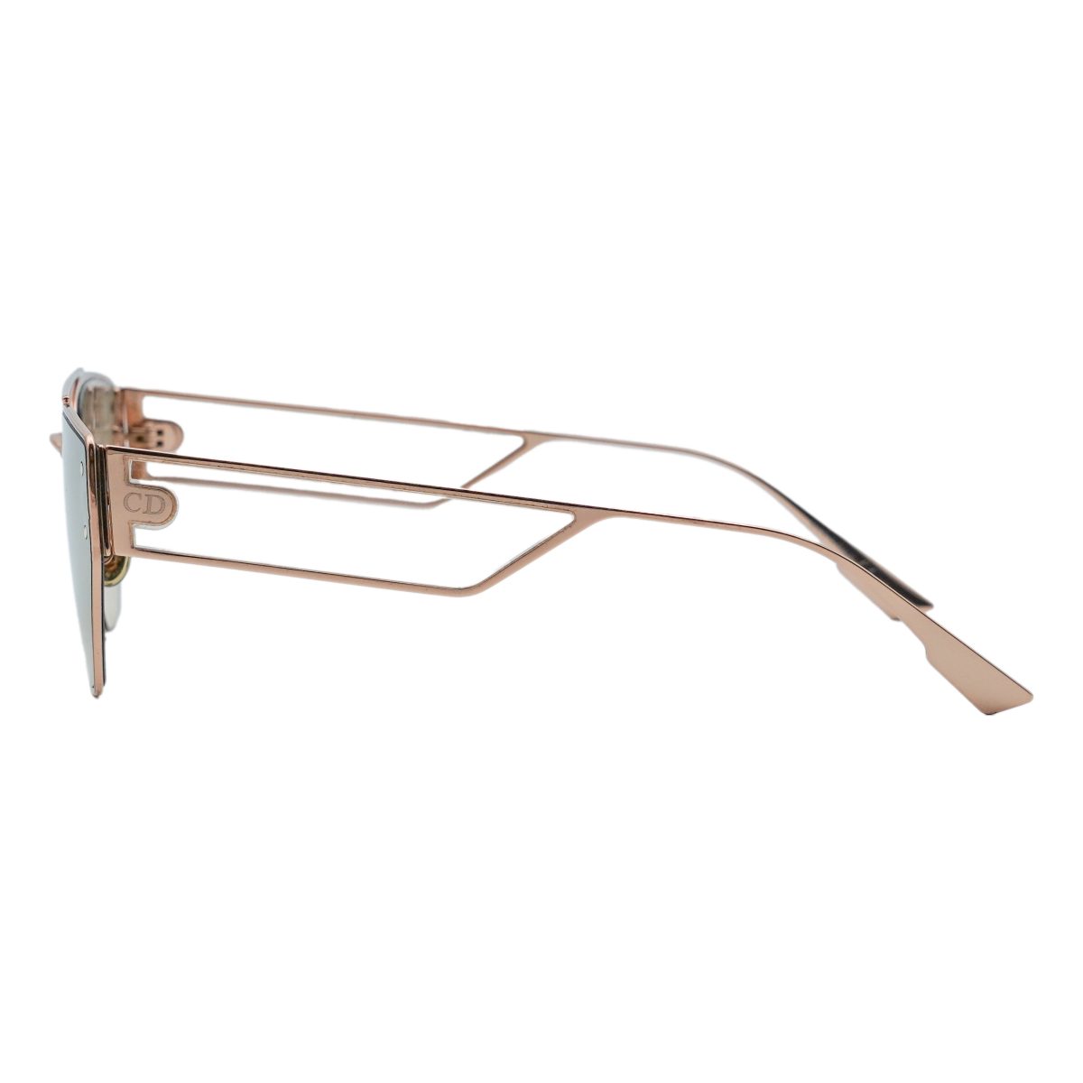 Dior Gold Metal CD Logo Cut Out Geometric Aviator Sunglasses — photo 3