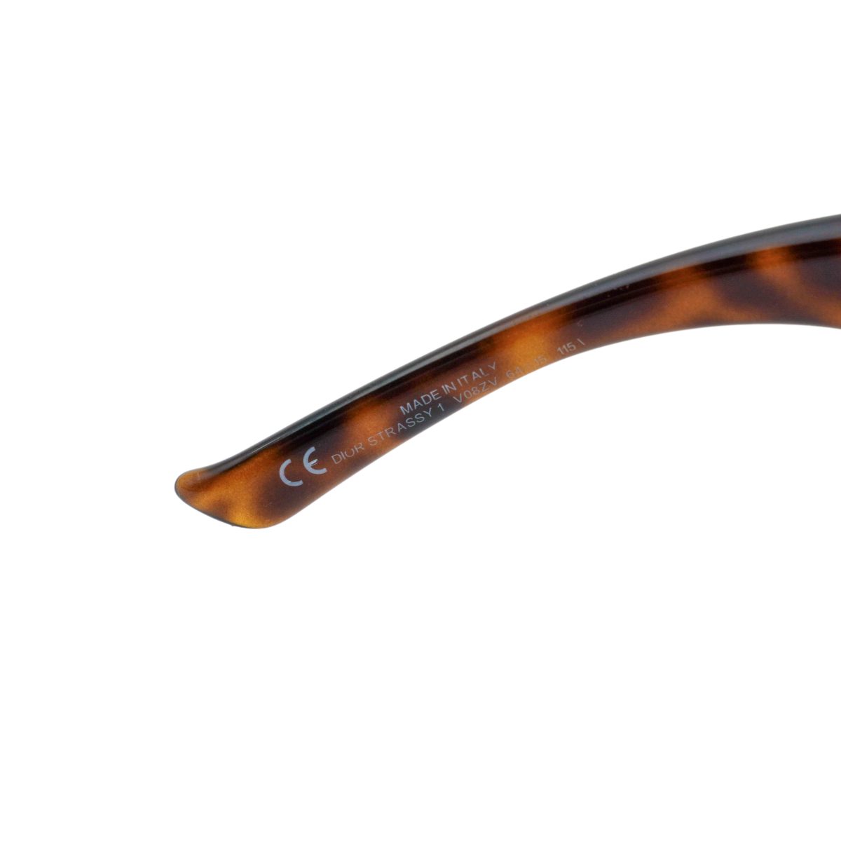 Vintage Dior Strassy 1 Tortoiseshell Crystal Logo Sunglasses — photo 7