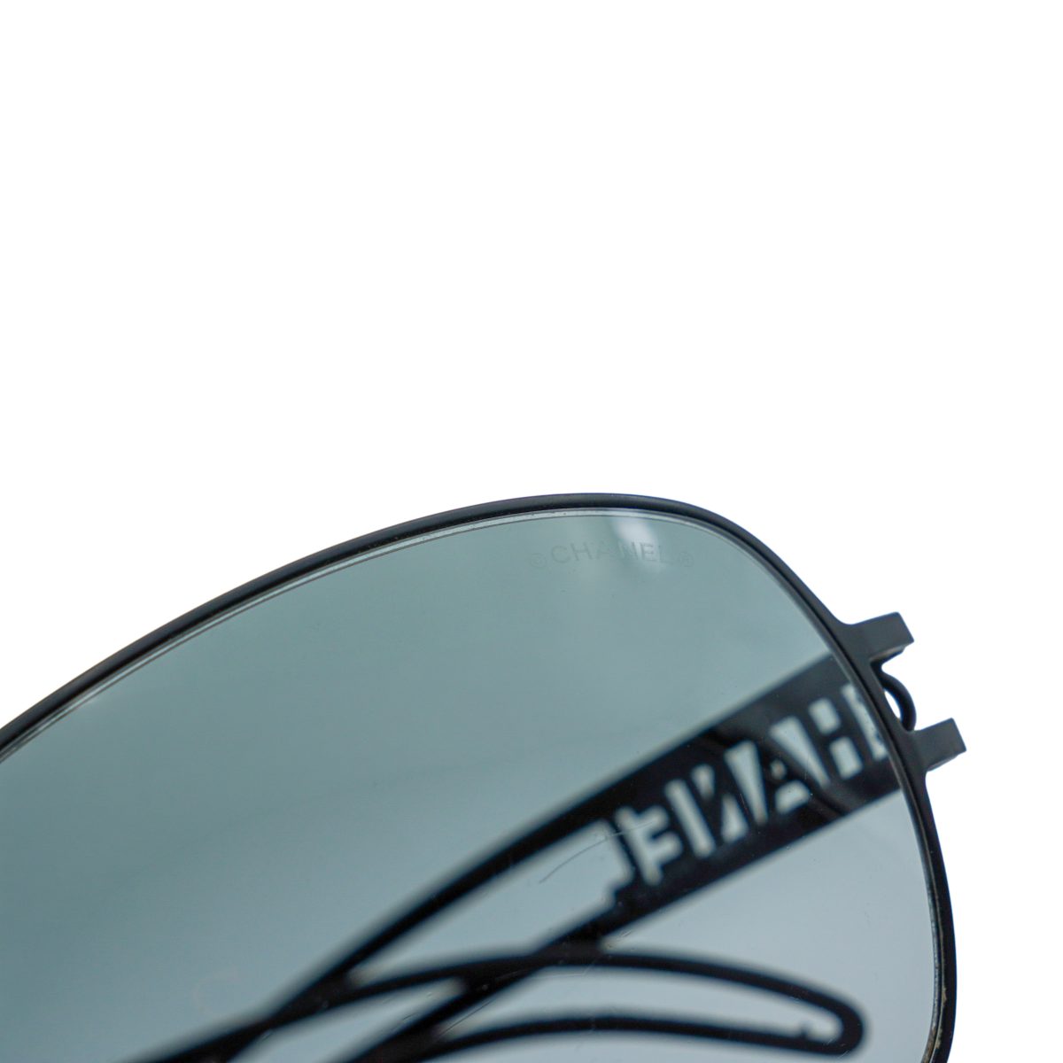 Chanel 4150 Black Metal Cut Out Logo Gradient Sunglasses — photo 7