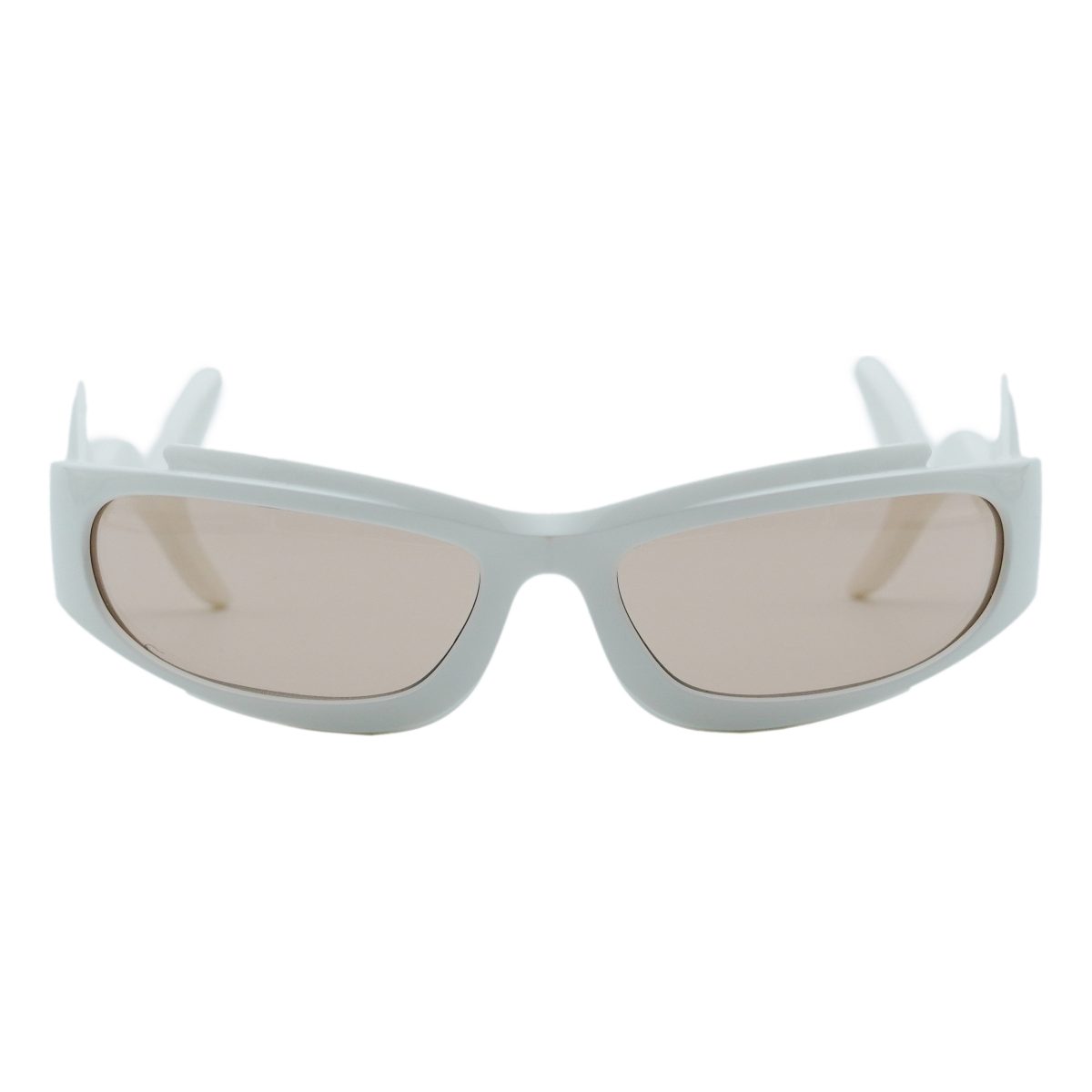 Burberry 4399 White Wraparound Shark Fin Logo Sunglasses — photo 2