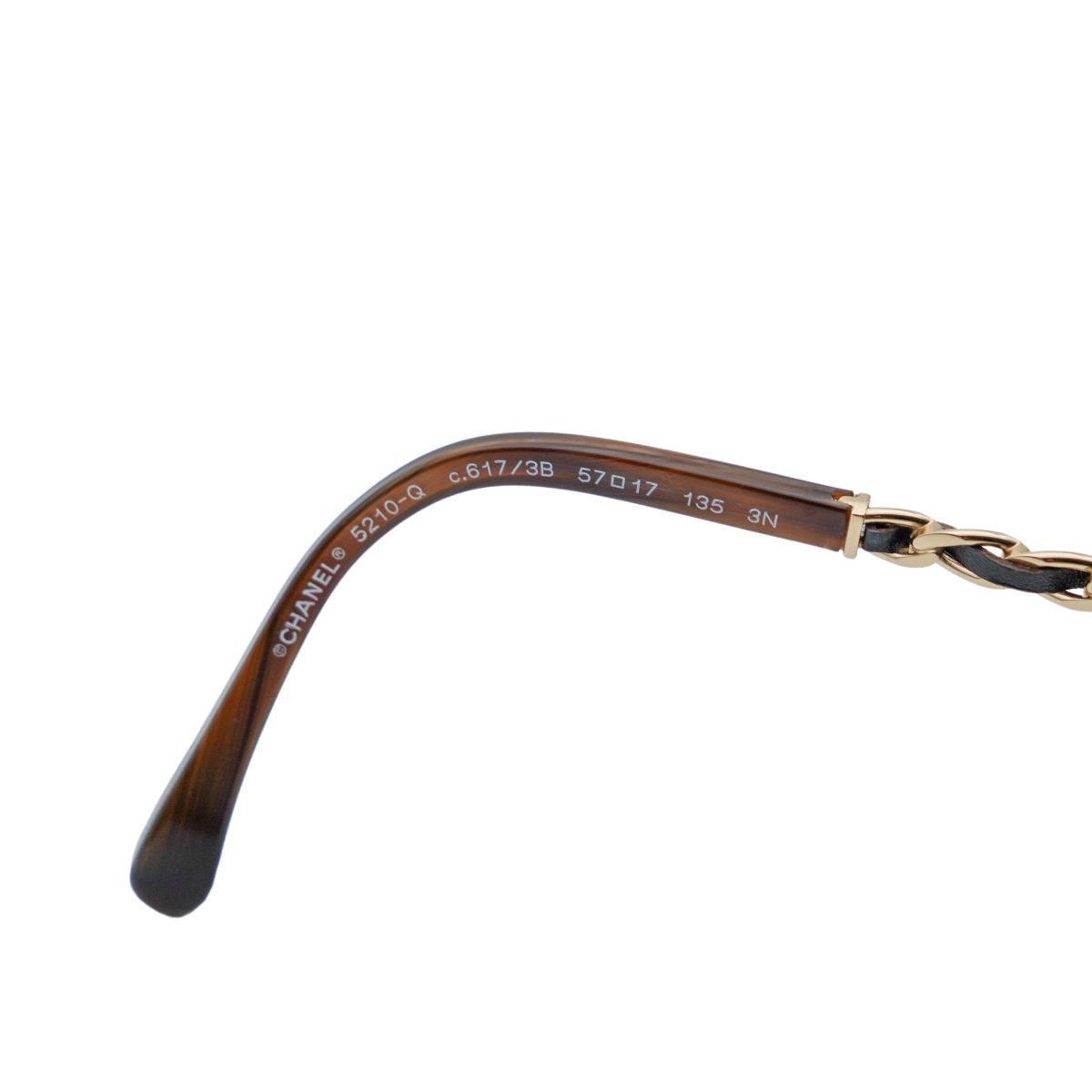 Chanel 5210-Q Brown Oversized Gold Chain Logo Sunglasses — photo 9