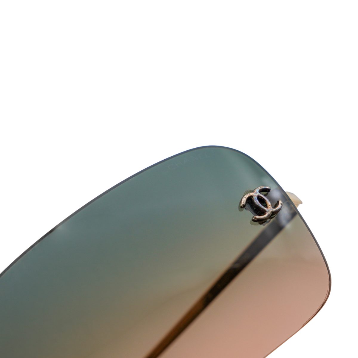 Vintage Chanel 4017 Gold Rimless Gradient CC Logo Sunglasses — photo 6