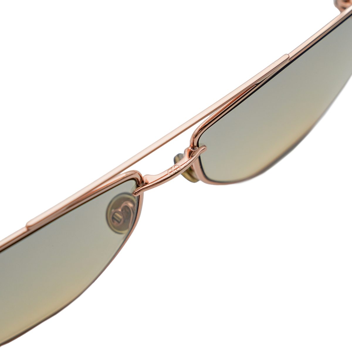 Dior Gold Metal CD Logo Cut Out Geometric Aviator Sunglasses — photo 9