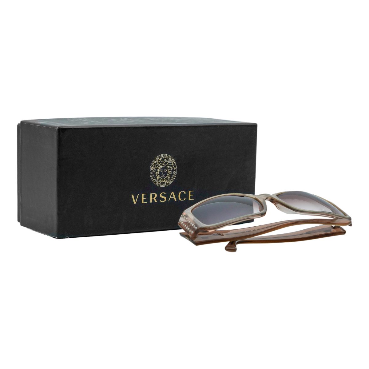 Versace MOD 4041 Medusa Logo Crystal Rectangular Sunglasses — photo 8