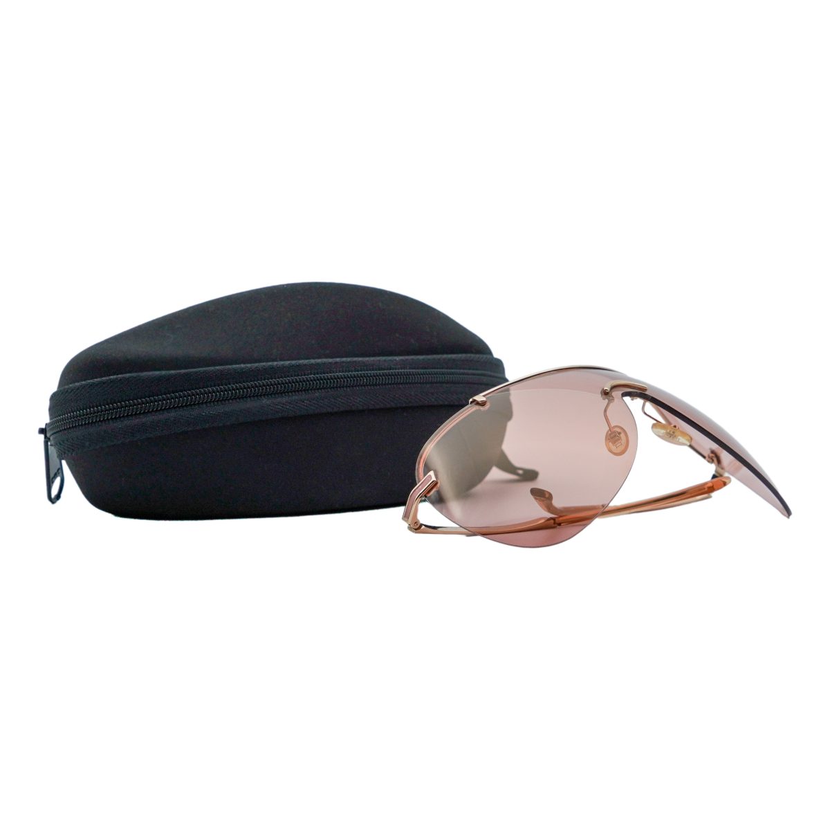 Vintage Dior Air 1 Pink Rimless Shield Star Logo Sunglasses — photo 10