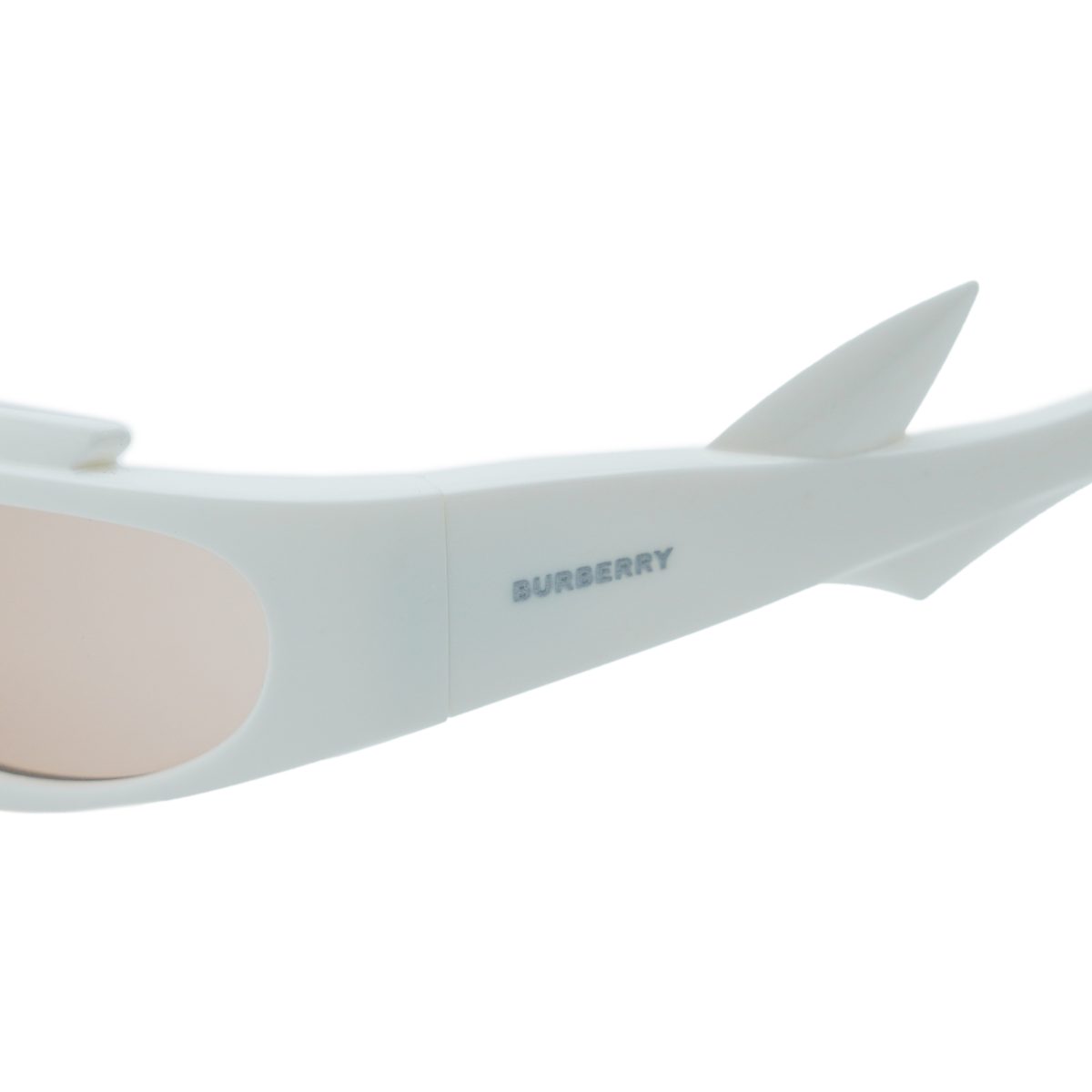 Burberry 4399 White Wraparound Shark Fin Logo Sunglasses — photo 4