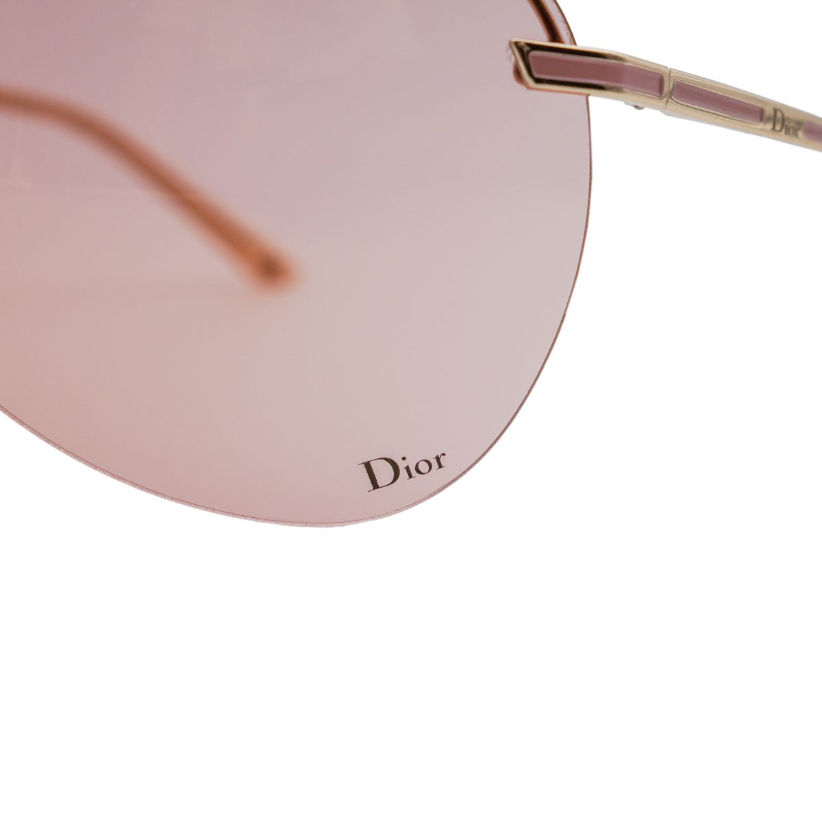 Vintage Dior Air 1 Pink Rimless Shield Star Logo Sunglasses — photo 6