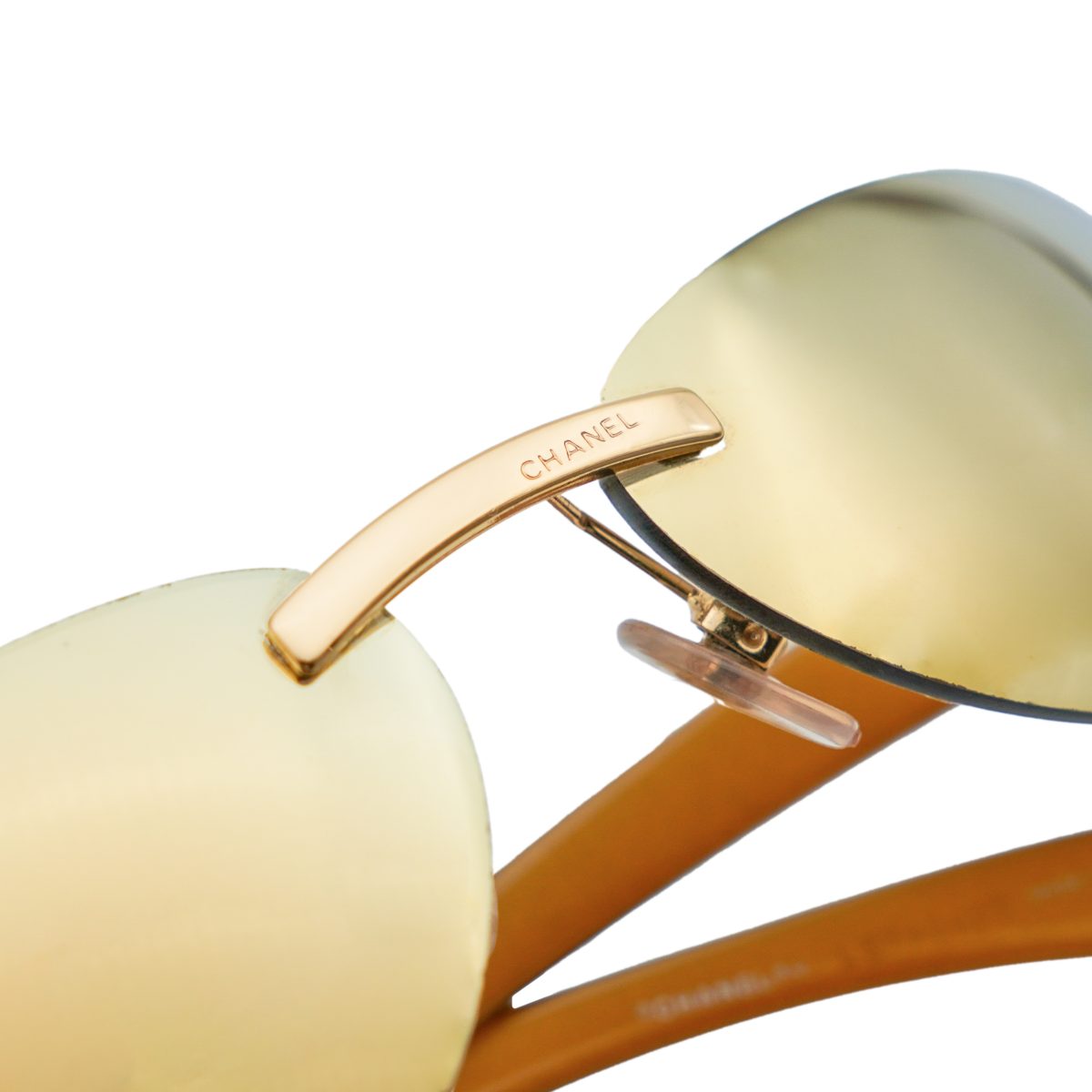 Chanel 4037 Light Brown Rimless Gold CC Logo Sunglasses — photo 10