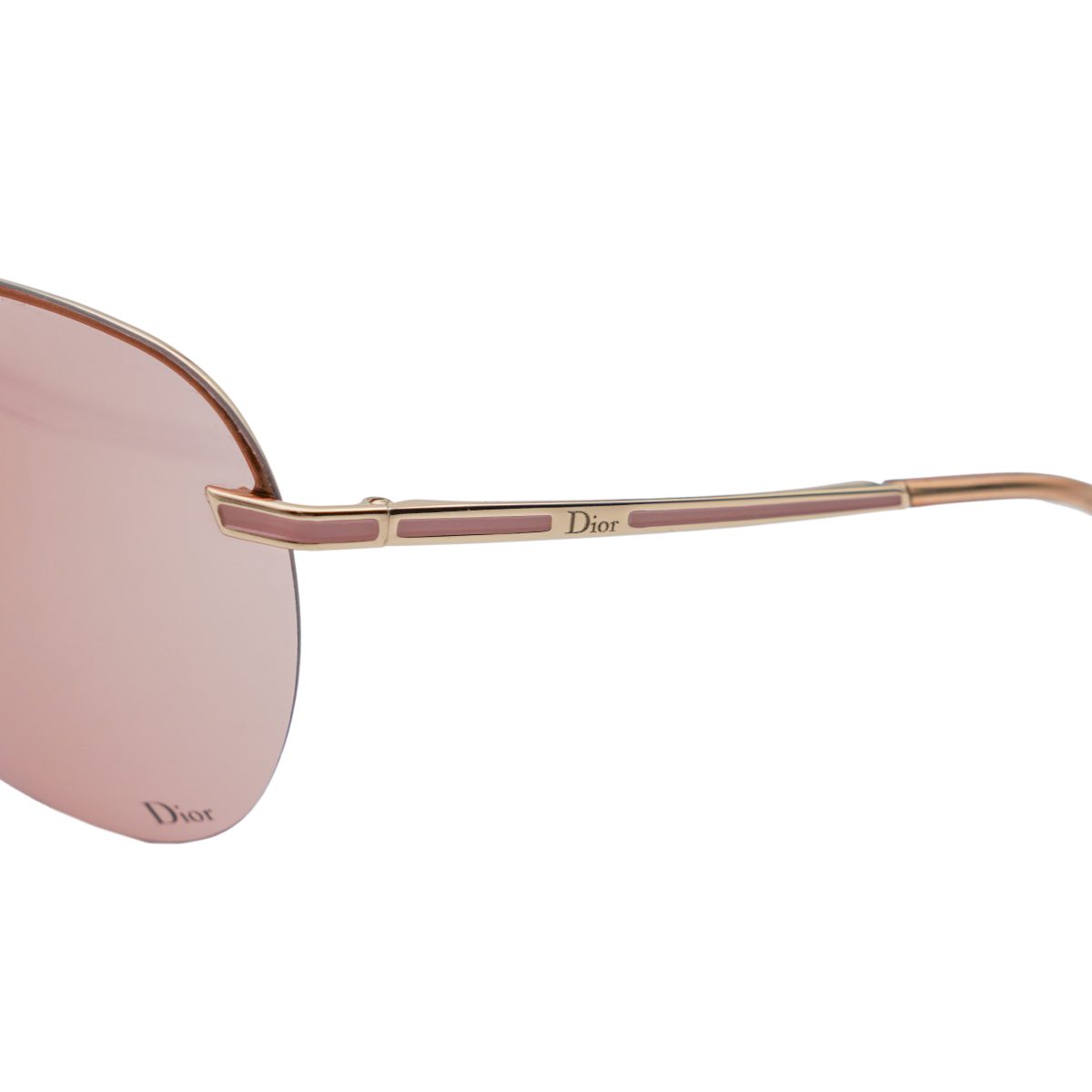 Vintage Dior Air 1 Pink Rimless Shield Star Logo Sunglasses — photo 4