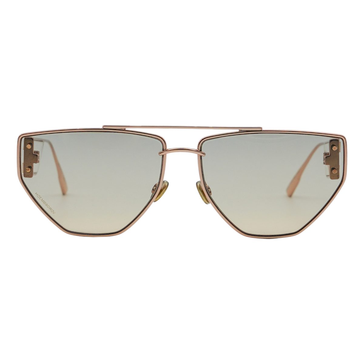 Dior Gold Metal CD Logo Cut Out Geometric Aviator Sunglasses — photo 2