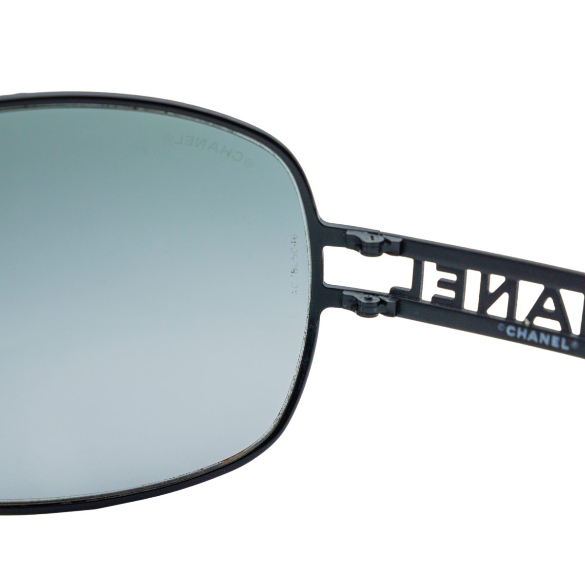 Chanel 4150 Black Metal Cut Out Logo Gradient Sunglasses — photo 6