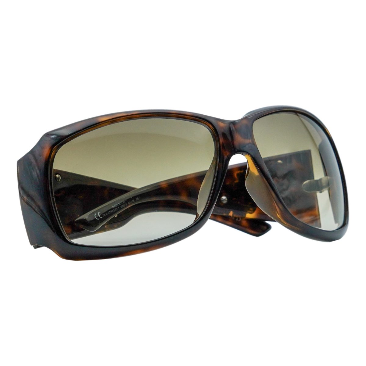 Vintage Dior Strassy 1 Tortoiseshell Crystal Logo Sunglasses — photo 8