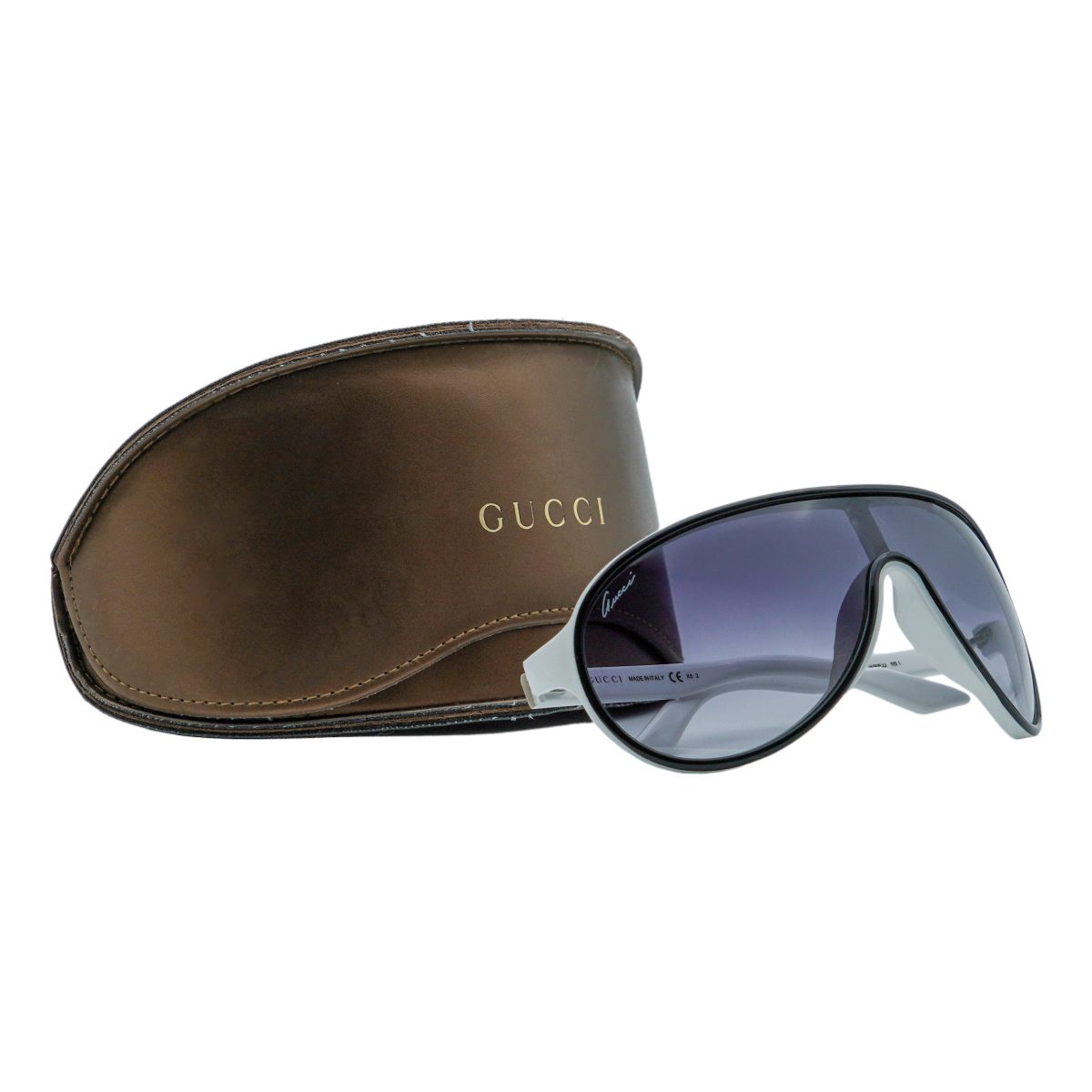 Gucci GG 3514 White Shield Gradient Logo Aviator Sunglasses — photo 8