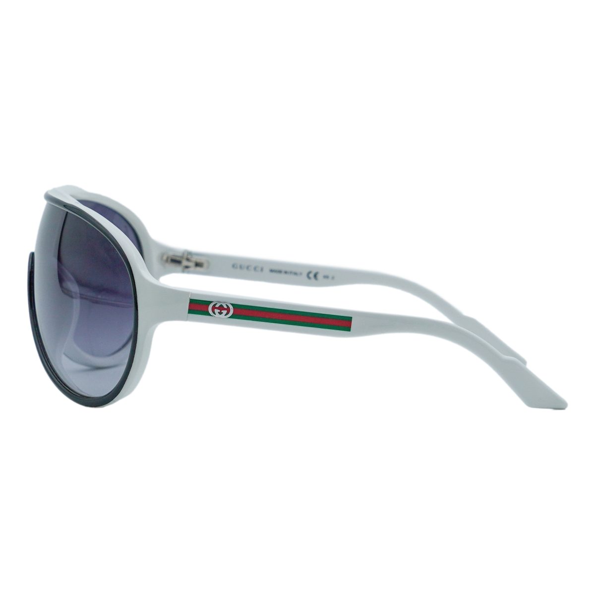 Gucci GG 3514 White Shield Gradient Logo Aviator Sunglasses — photo 3