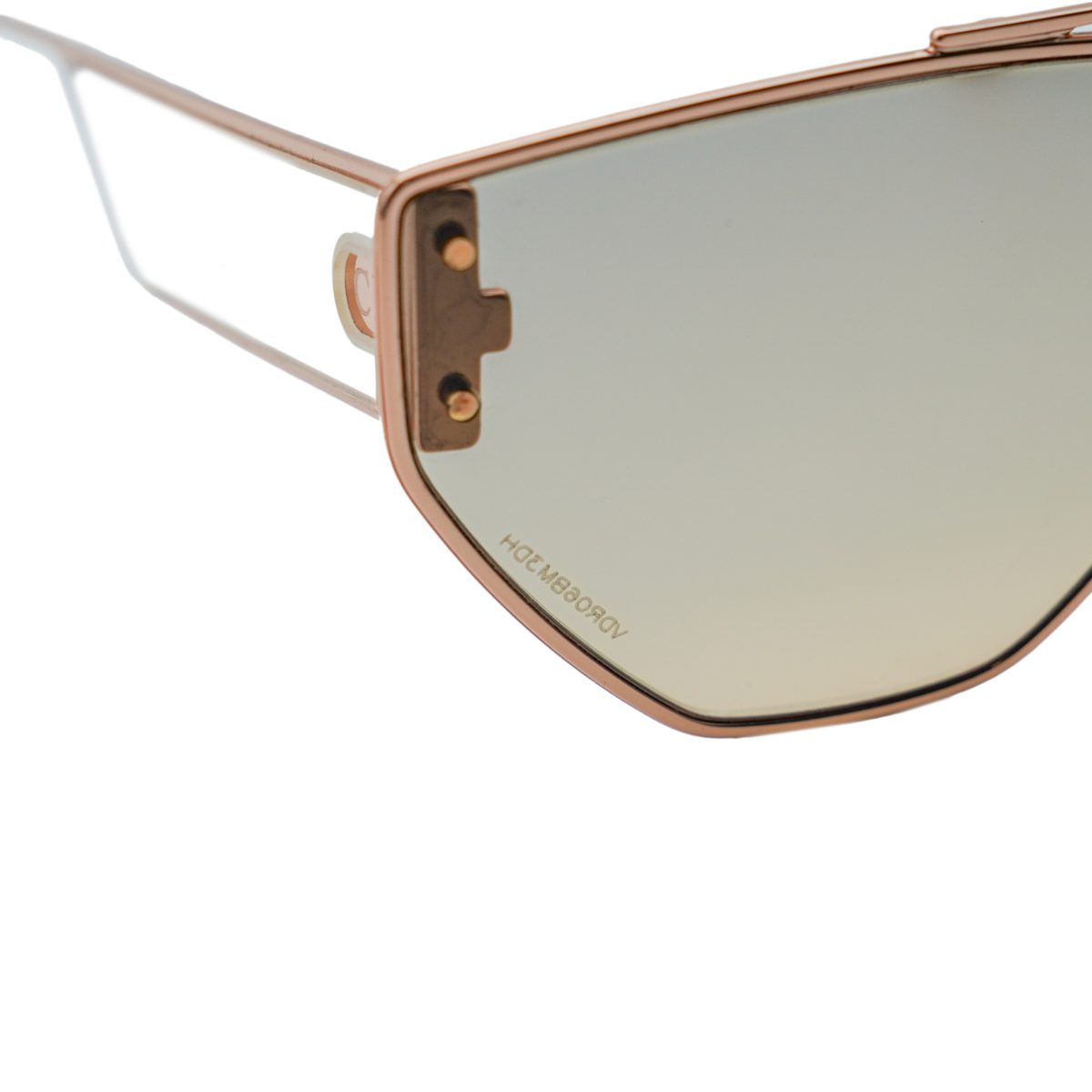 Dior Gold Metal CD Logo Cut Out Geometric Aviator Sunglasses — photo 6
