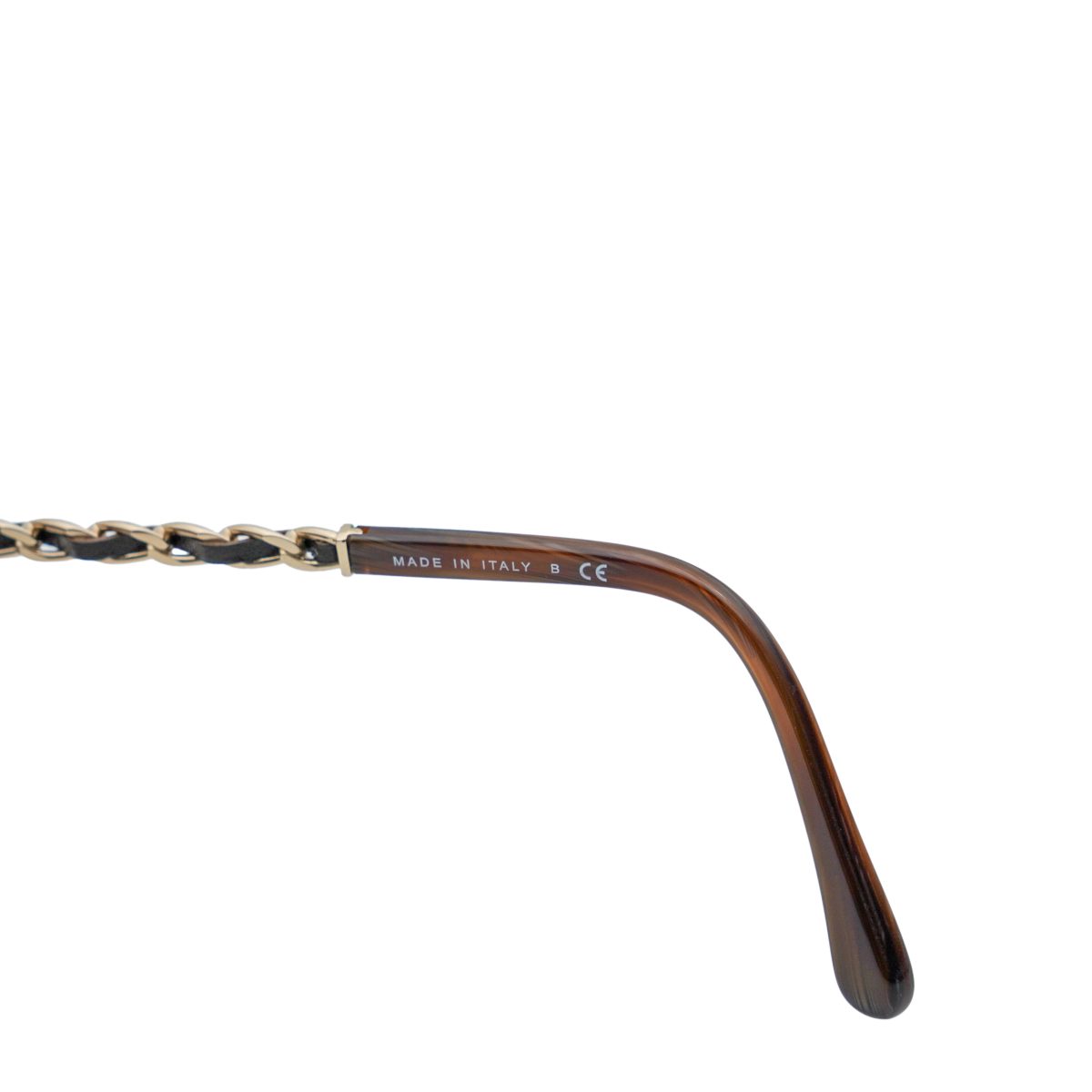 Chanel 5210-Q Brown Oversized Gold Chain Logo Sunglasses — photo 8