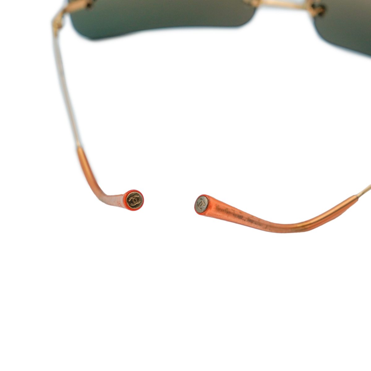 Vintage Chanel 4017 Gold Rimless Gradient CC Logo Sunglasses — photo 9