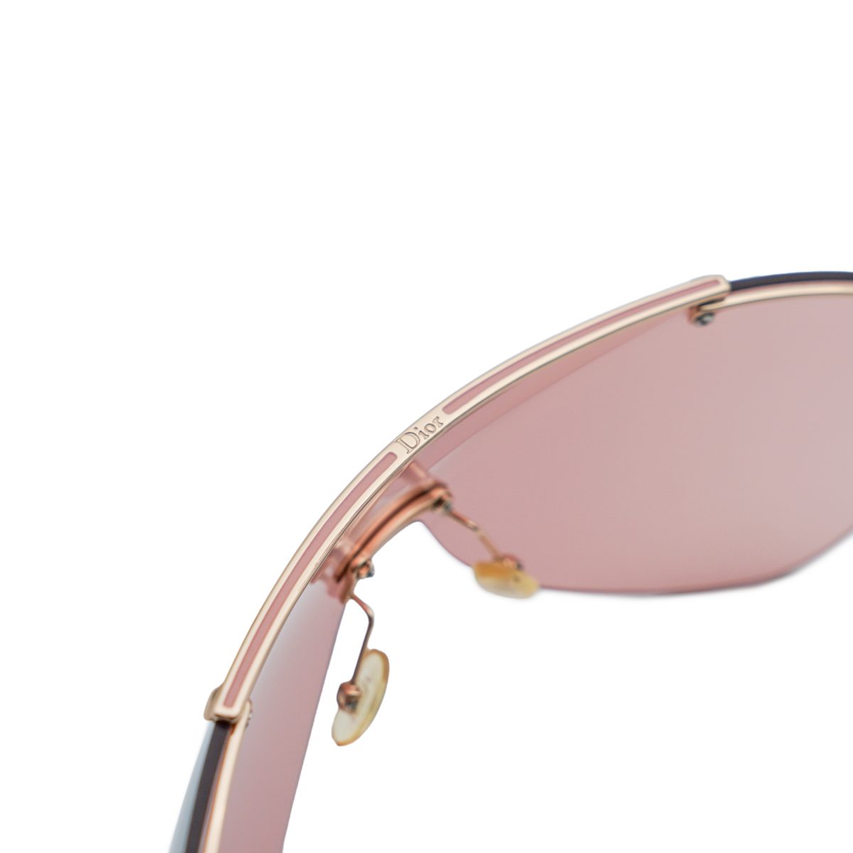 Vintage Dior Air 1 Pink Rimless Shield Star Logo Sunglasses — photo 9