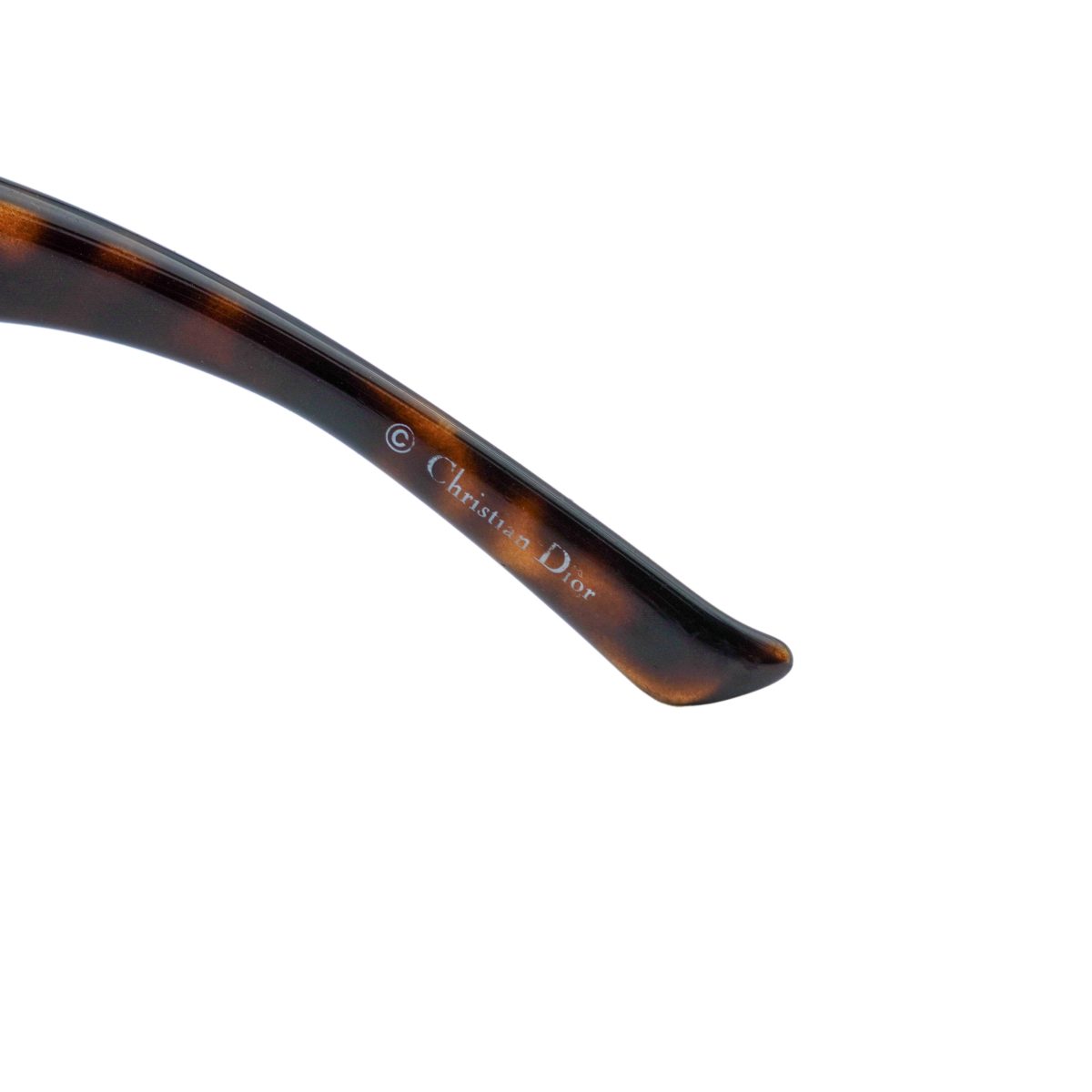 Vintage Dior Strassy 1 Tortoiseshell Crystal Logo Sunglasses — photo 6