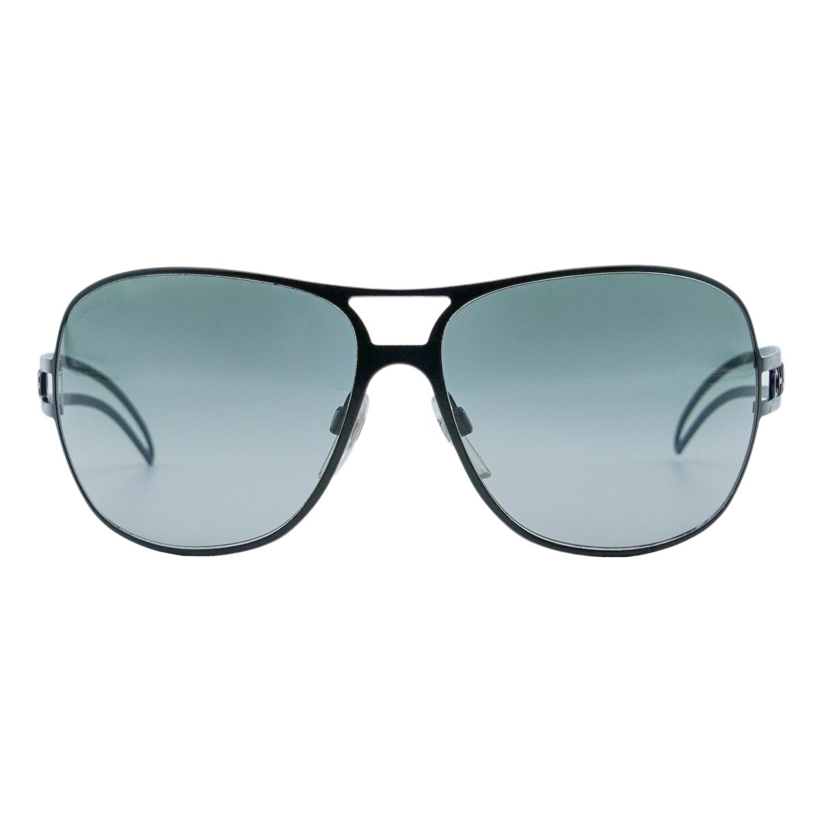 Chanel 4150 Black Metal Cut Out Logo Gradient Sunglasses — photo 2