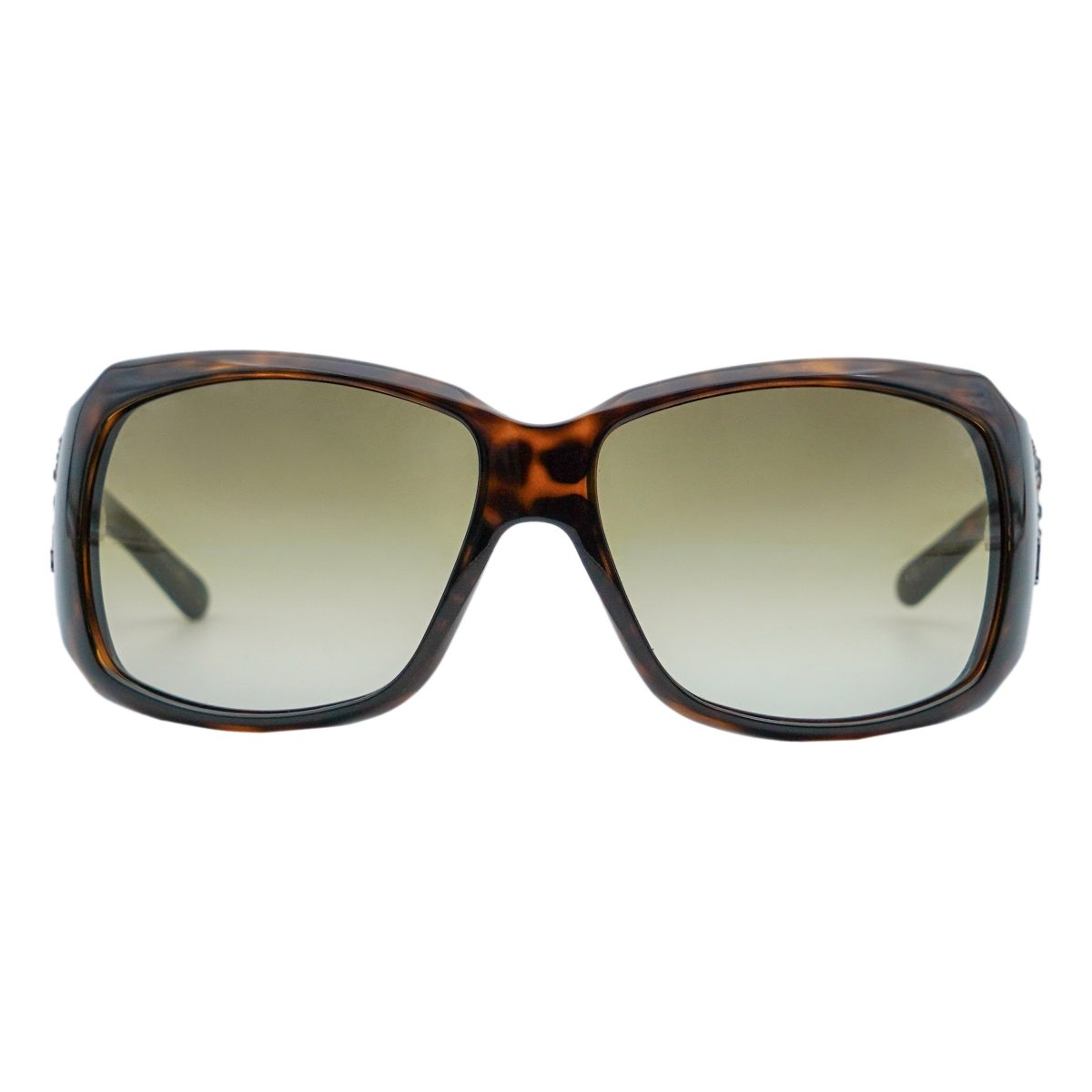 Vintage Dior Strassy 1 Tortoiseshell Crystal Logo Sunglasses — photo 2