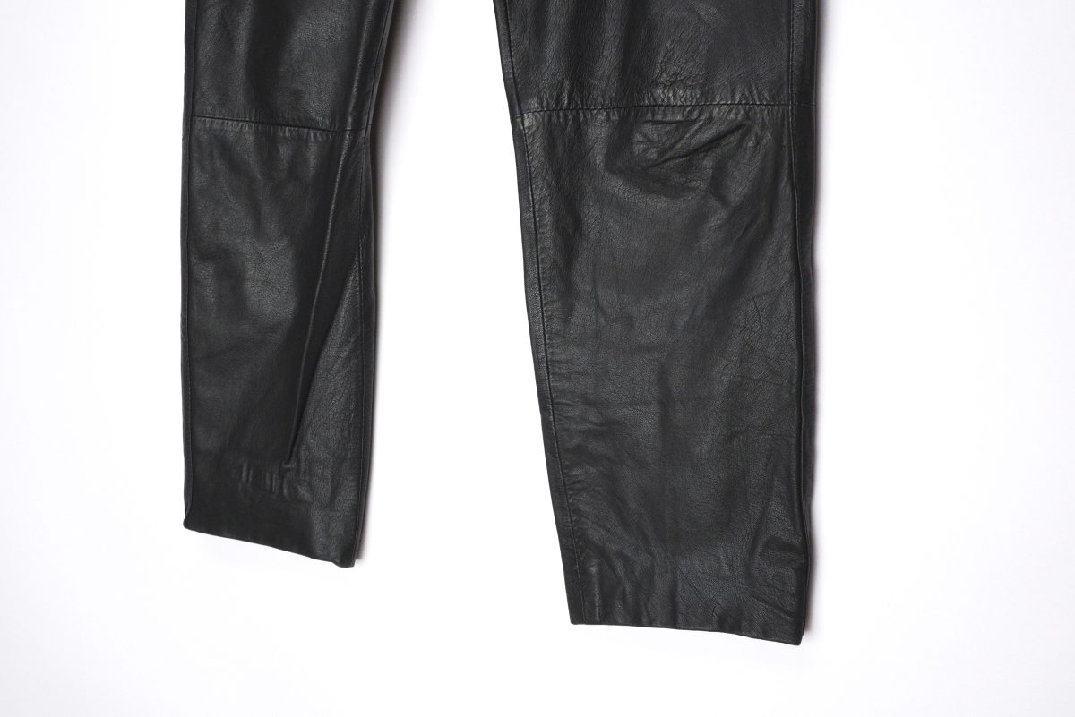 Vintage Levi’s Logo Leather Black Pants — photo 9