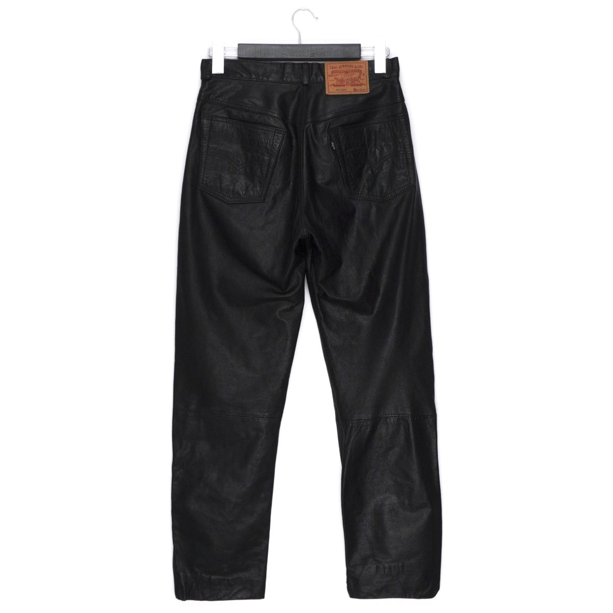 Vintage Levi’s Logo Leather Black Pants — photo 3