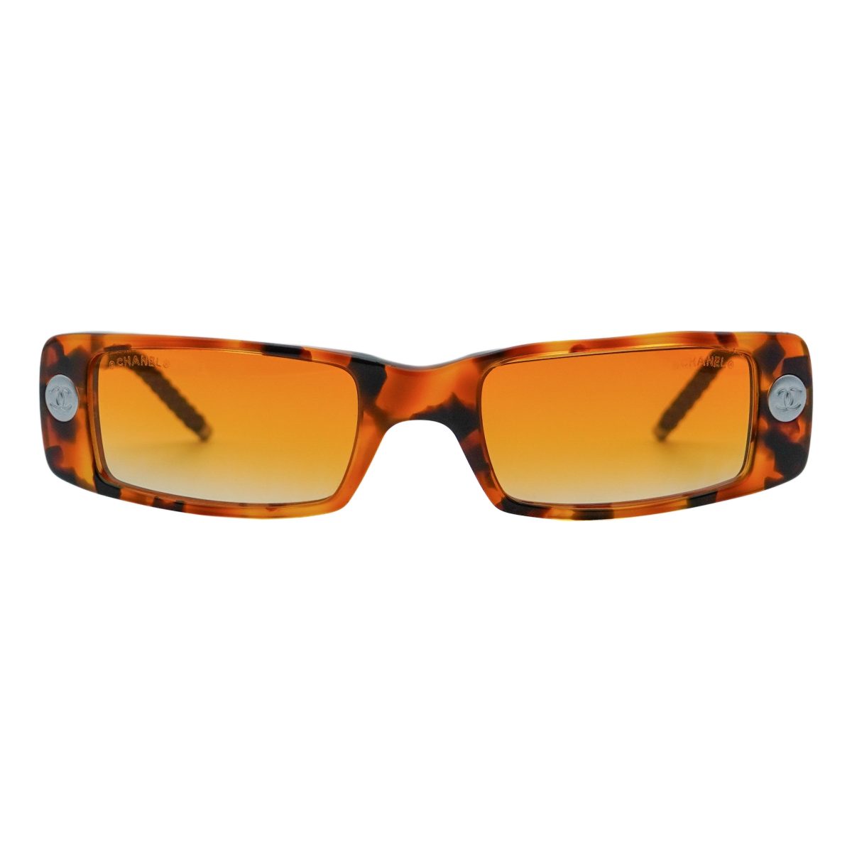 Chanel 5036 Tortoiseshell Rectangular CC Logo Y2K Sunglasses — photo 2
