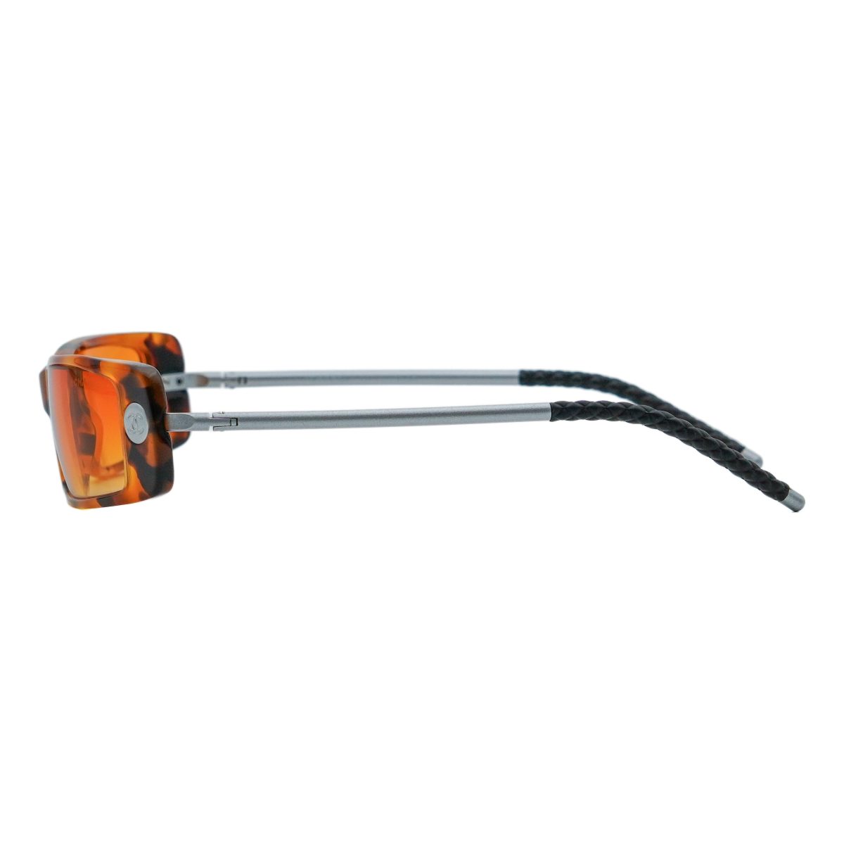 Chanel 5036 Tortoiseshell Rectangular CC Logo Y2K Sunglasses — photo 3