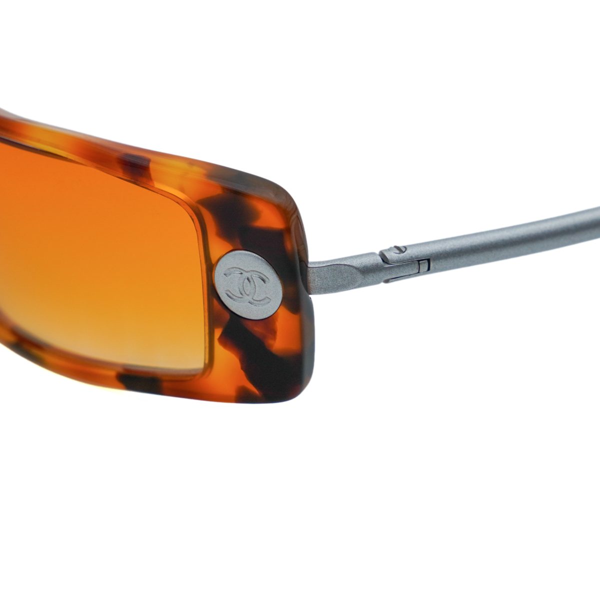 Chanel 5036 Tortoiseshell Rectangular CC Logo Y2K Sunglasses — photo 4