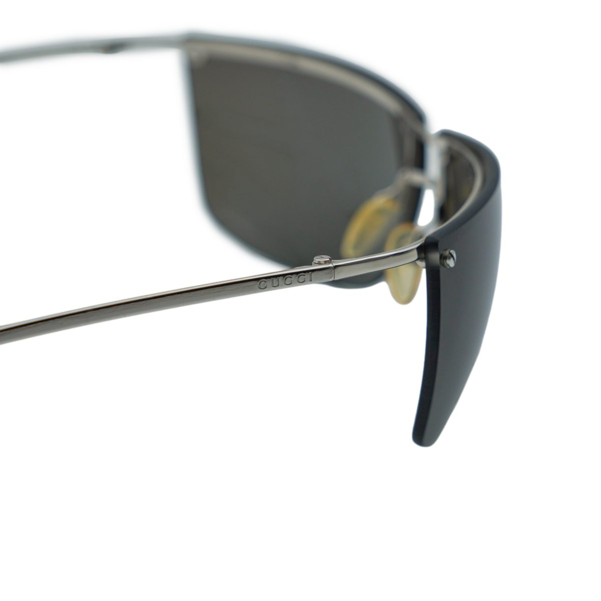 Vintage Gucci GG 2652 Silver Half Rimless Logo Sunglasses — photo 5