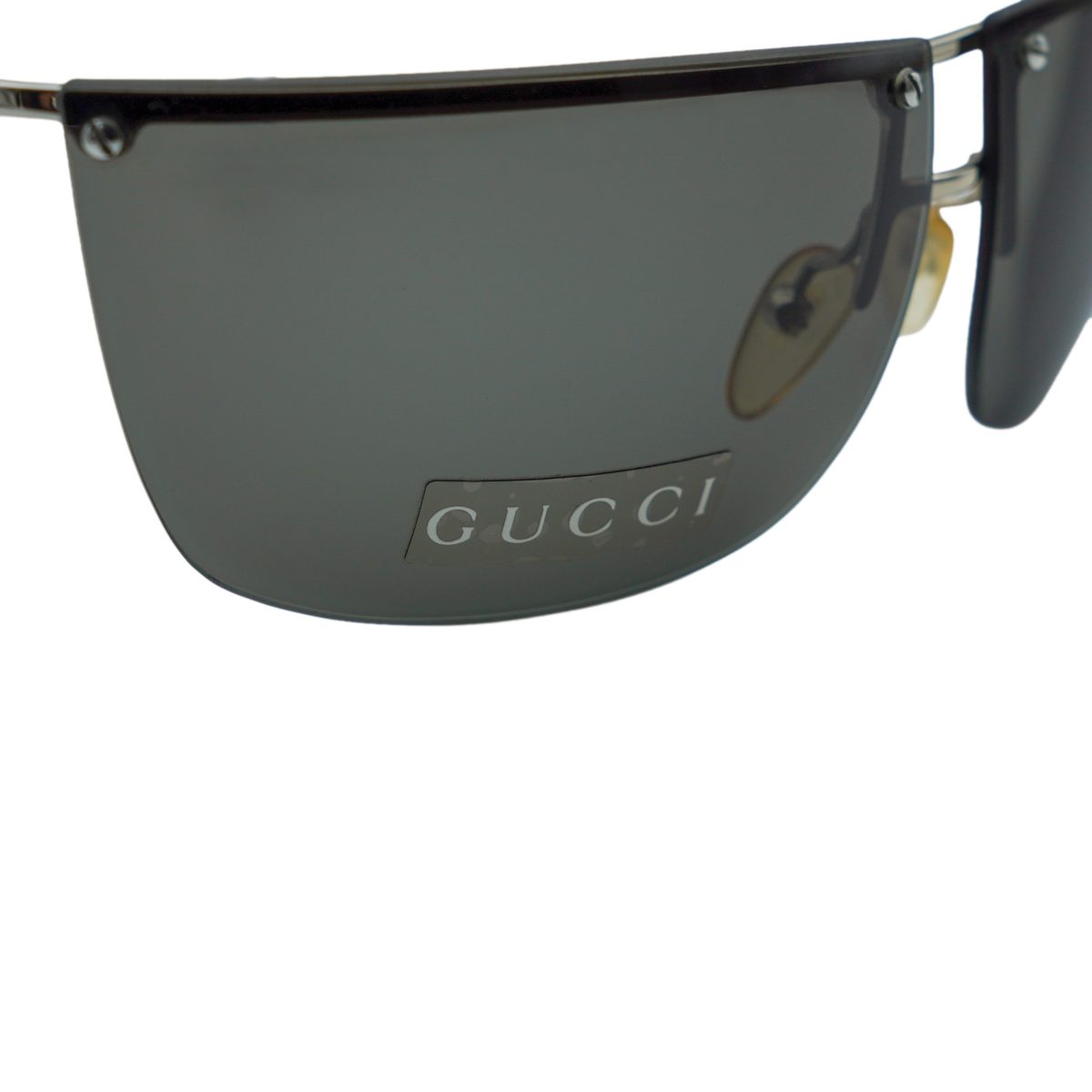 Vintage Gucci GG 2652 Silver Half Rimless Logo Sunglasses — photo 6