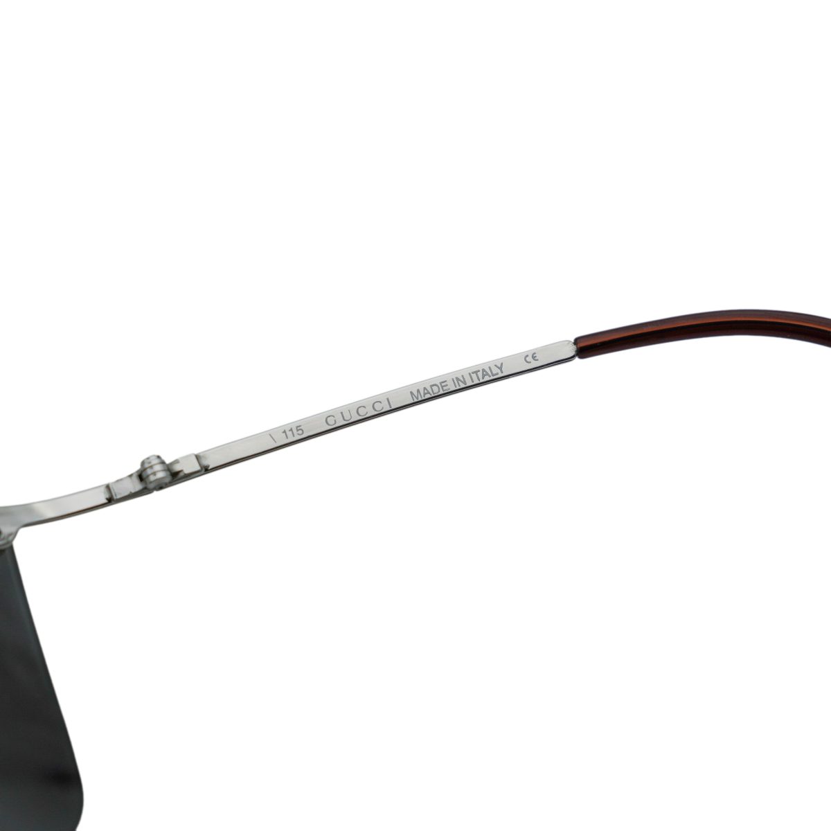 Vintage Gucci GG 2652 Silver Half Rimless Logo Sunglasses — photo 7