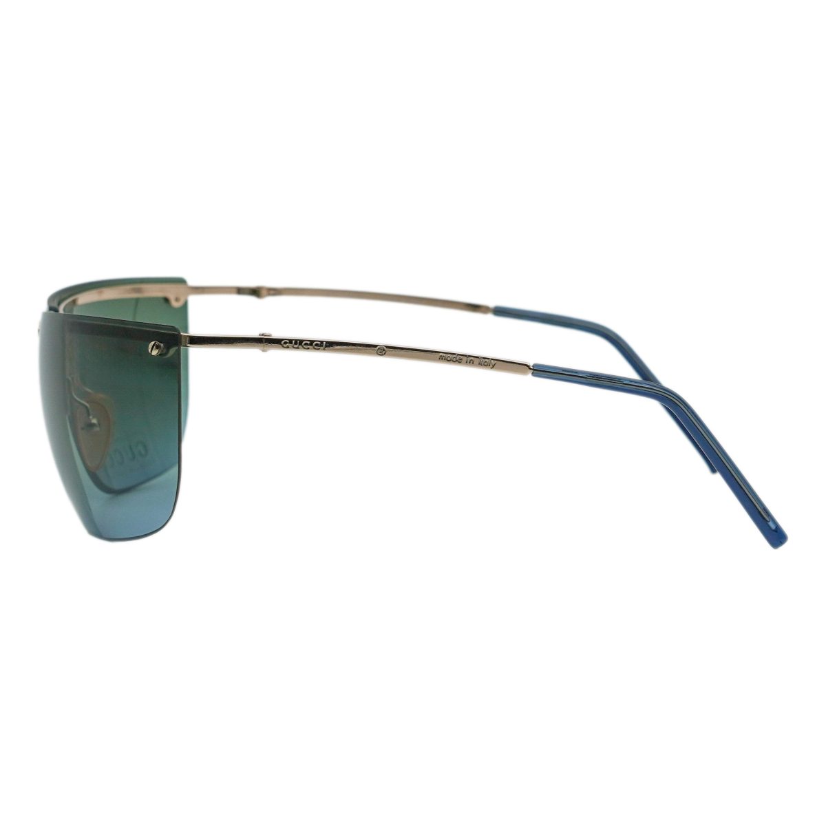 Vintage Gucci GG 2652 Gold Half Rimless Logo Sunglasses — photo 3