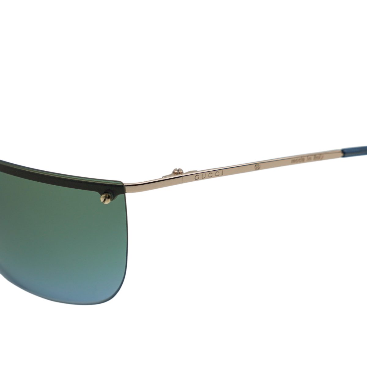 Vintage Gucci GG 2652 Gold Half Rimless Logo Sunglasses — photo 4