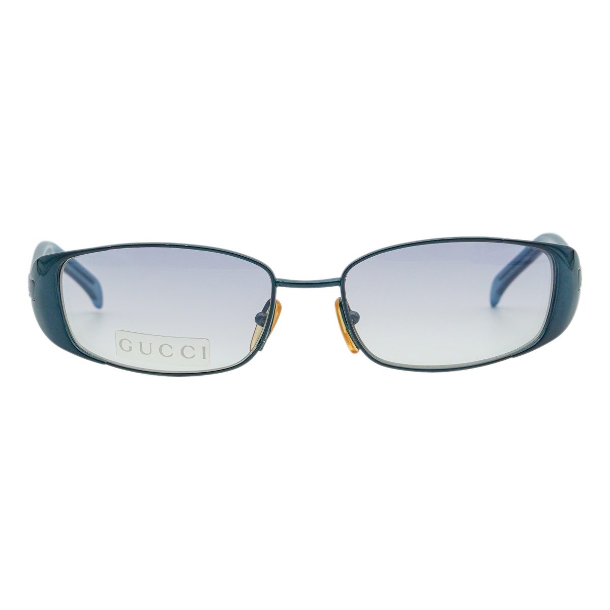 Vintage Gucci GG 2658 Blue Wrap Rectangular Logo Sunglasses — photo 2