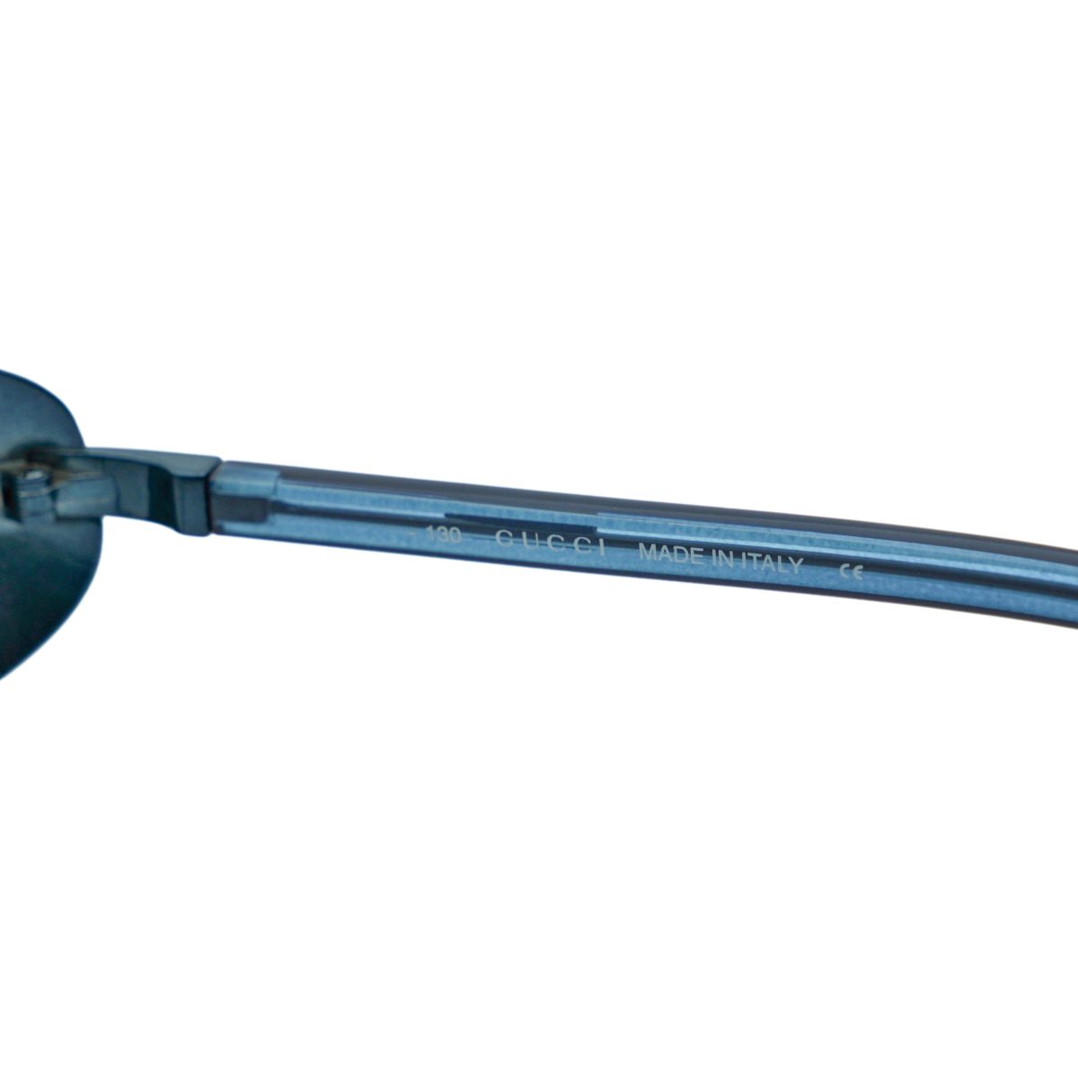 Vintage Gucci GG 2658 Blue Wrap Rectangular Logo Sunglasses — photo 7