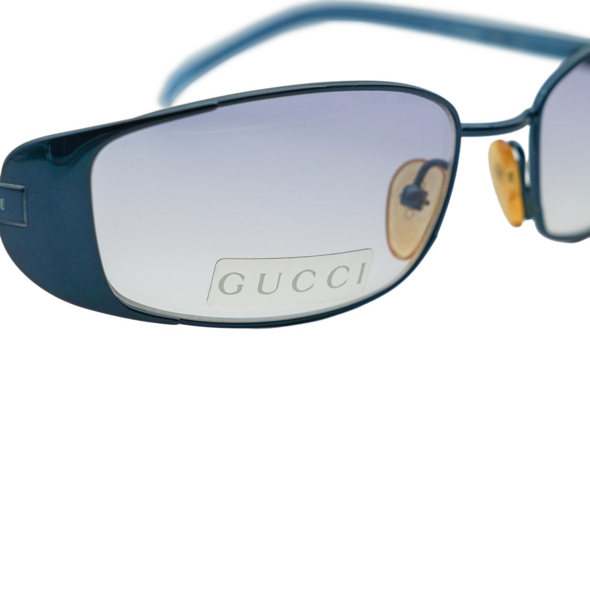 Vintage Gucci GG 2658 Blue Wrap Rectangular Logo Sunglasses — photo 6