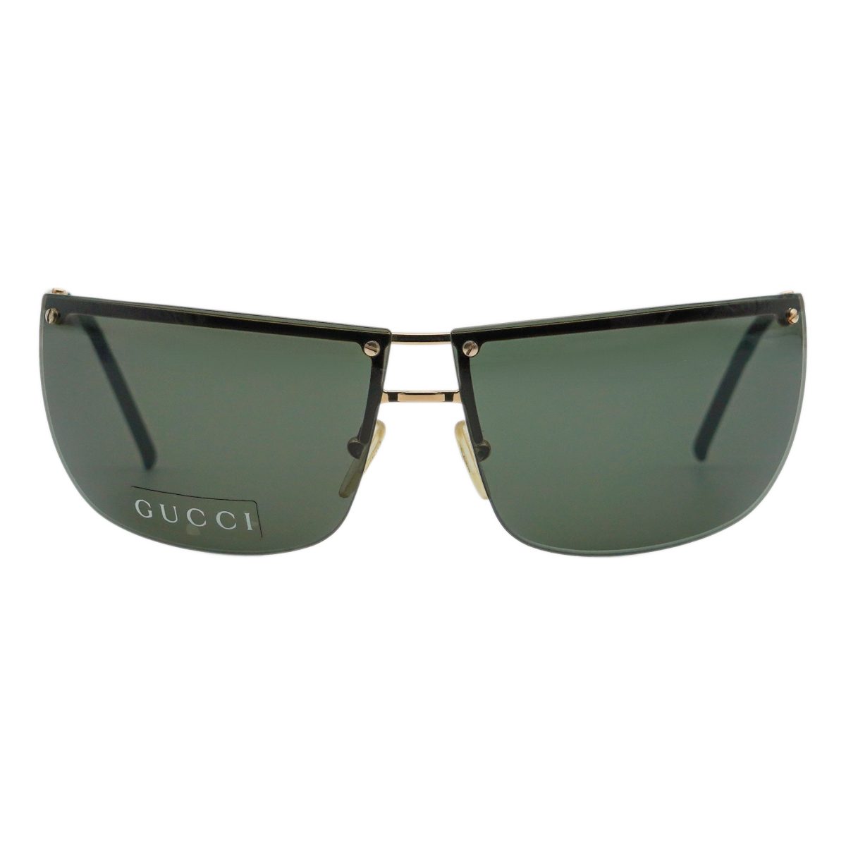 Vintage Gucci GG 2652 Gold Half Rimless Logo Sunglasses — photo 2