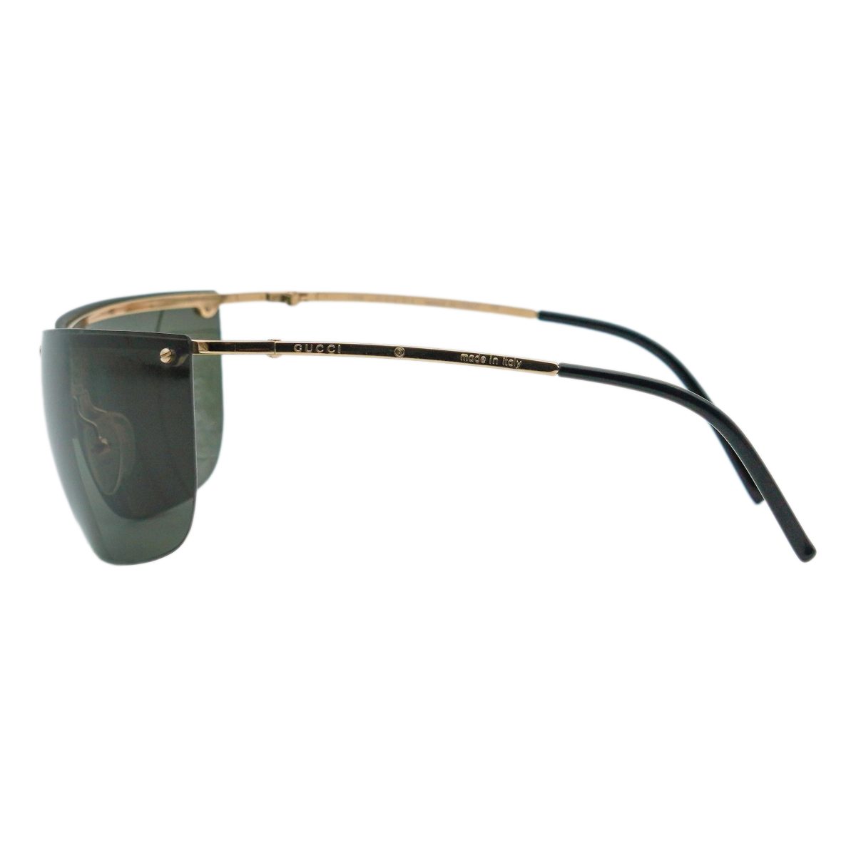 Vintage Gucci GG 2652 Gold Half Rimless Logo Sunglasses — photo 3