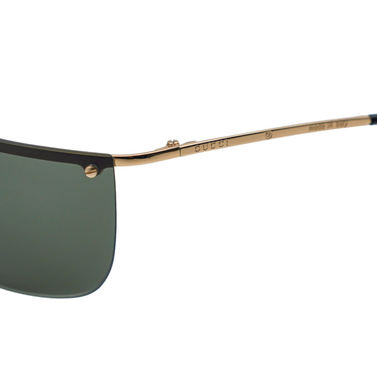 Vintage Gucci GG 2652 Gold Half Rimless Logo Sunglasses — photo 4
