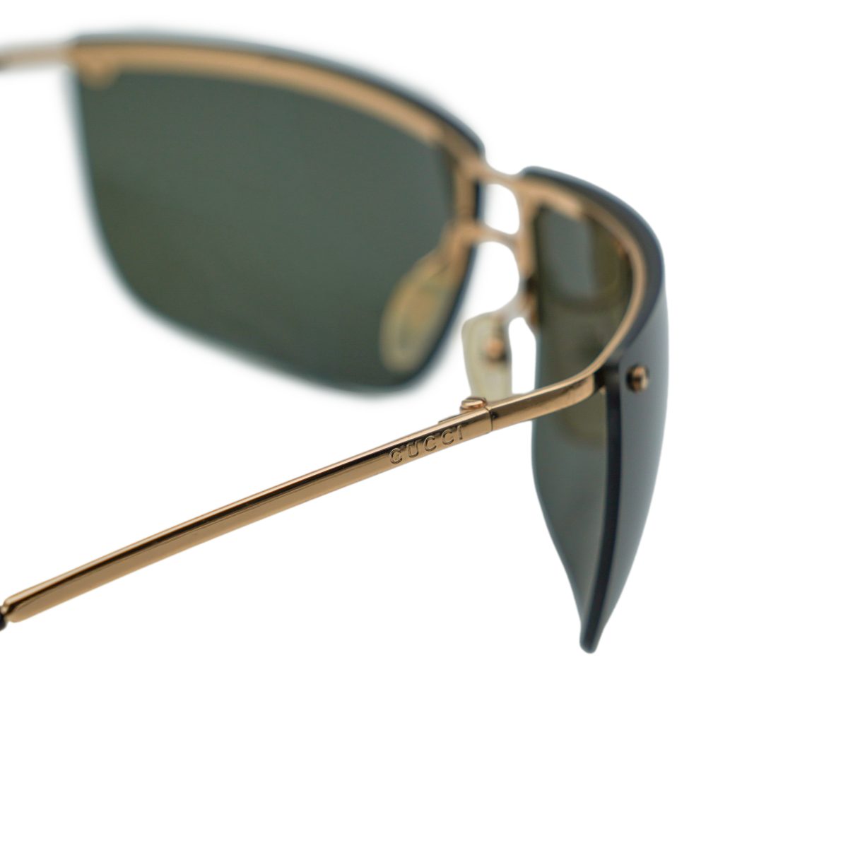 Vintage Gucci GG 2652 Gold Half Rimless Logo Sunglasses — photo 5