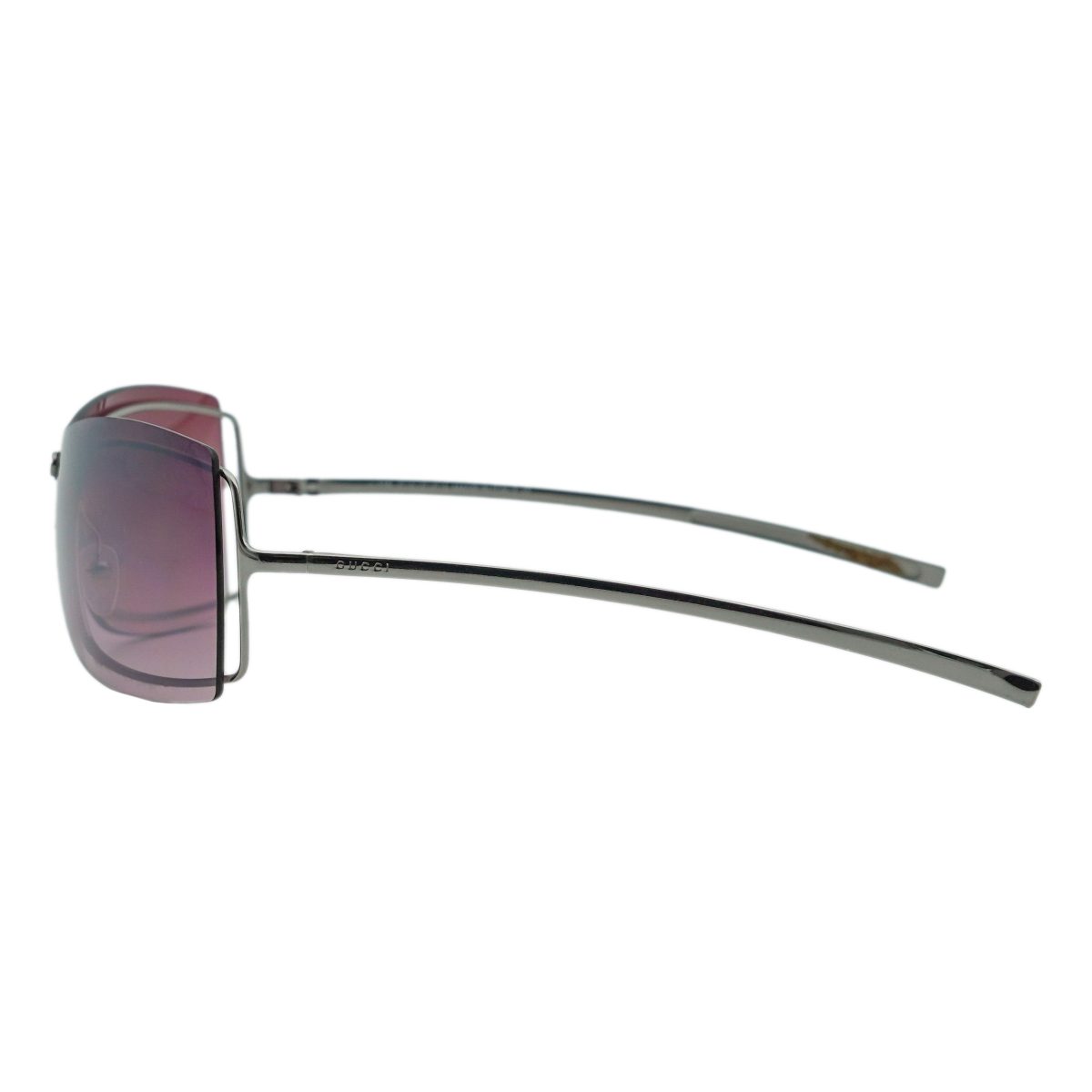 Gucci GG1711 Gunmetal Rimless Gradient Logo Y2K Sunglasses — photo 3