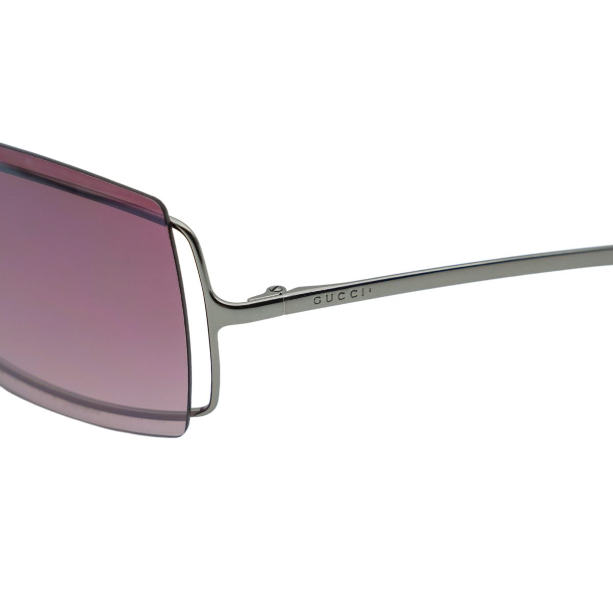 Gucci GG1711 Gunmetal Rimless Gradient Logo Y2K Sunglasses — photo 4