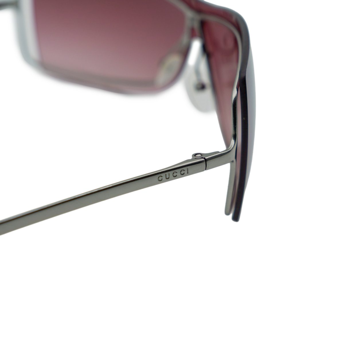 Gucci GG1711 Gunmetal Rimless Gradient Logo Y2K Sunglasses — photo 5