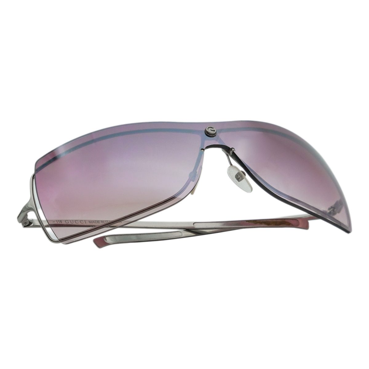 Gucci GG1711 Gunmetal Rimless Gradient Logo Y2K Sunglasses — photo 9