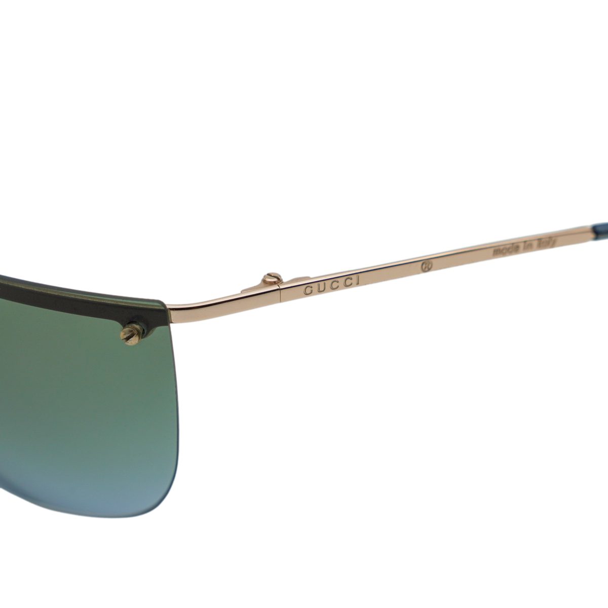 Vintage Gucci GG 2652 Gold Half Rimless Logo Sunglasses — photo 4