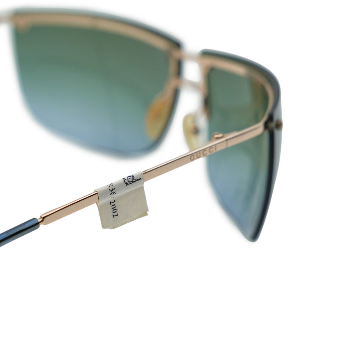 Vintage Gucci GG 2652 Gold Half Rimless Logo Sunglasses — photo 5